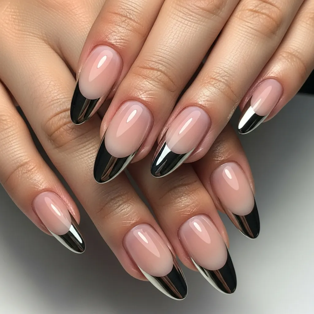 chrome french tips