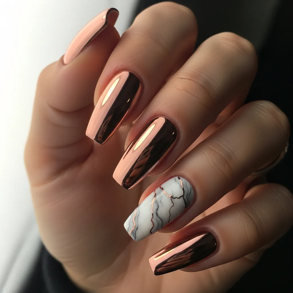 chrome with marble accents