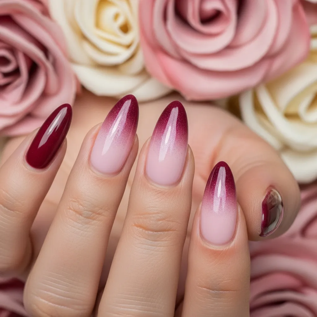 classic red to pink fade