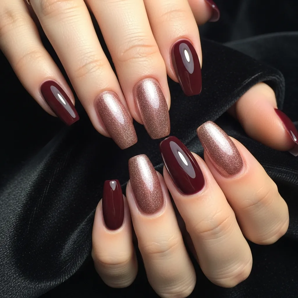 deep burgundy rose gold aura