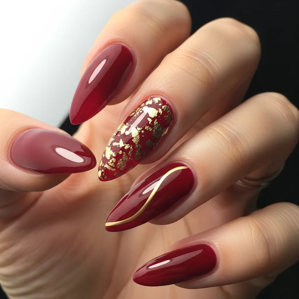 deep crimson jelly with gold accents