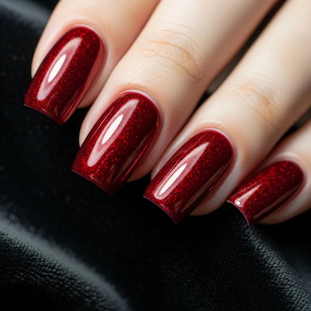deep red chrome with a hint of sparkle