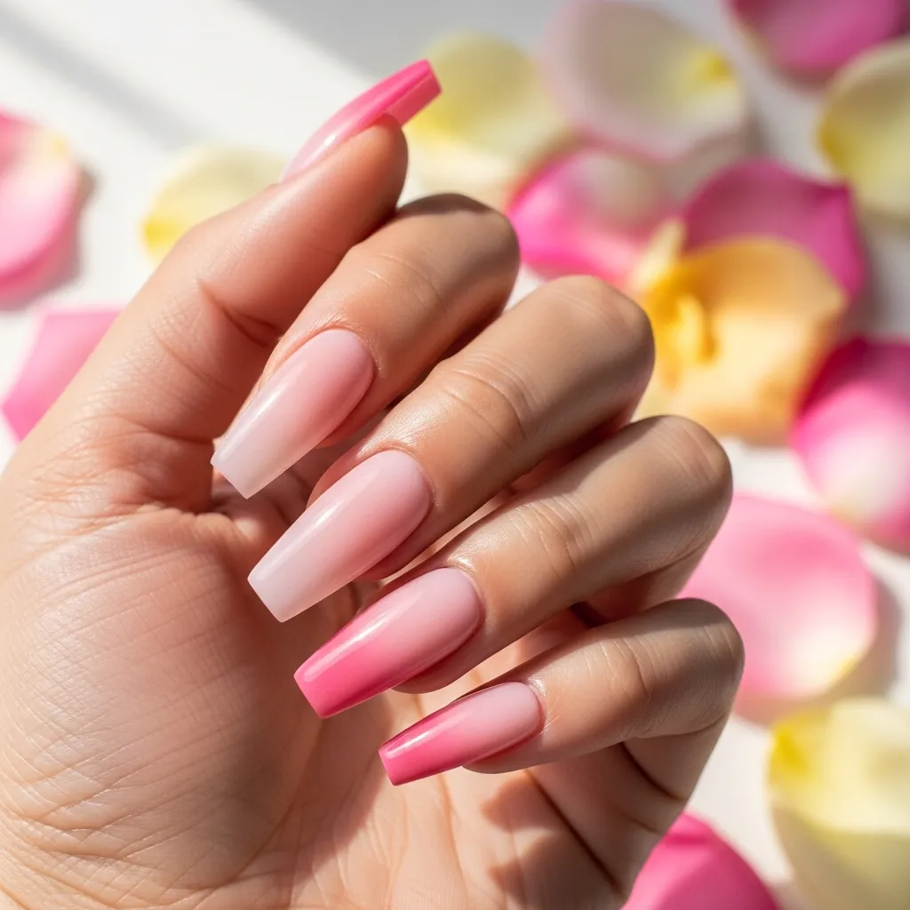 delicate pink ombre