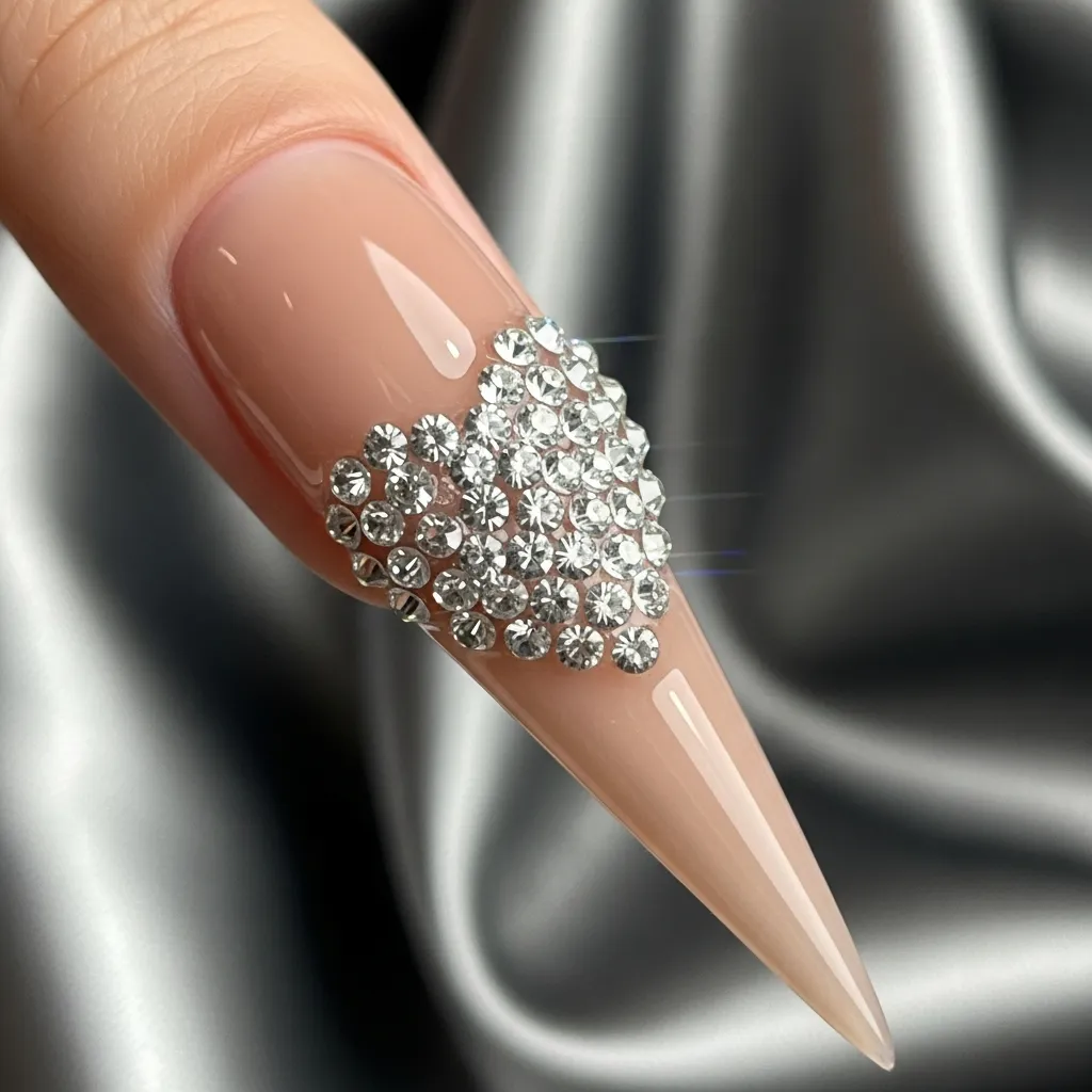 diamant heart studded stilettos