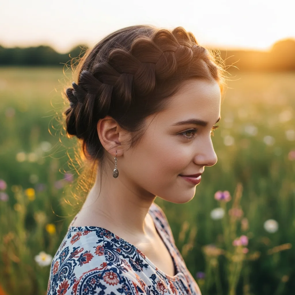 25 Enchanting Homecoming Hairstyles with Braids 4 dutch braid crown
