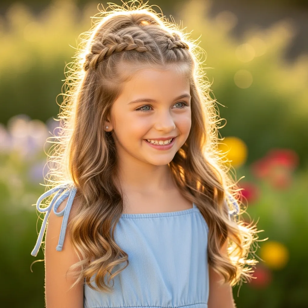 dutch braid half up
