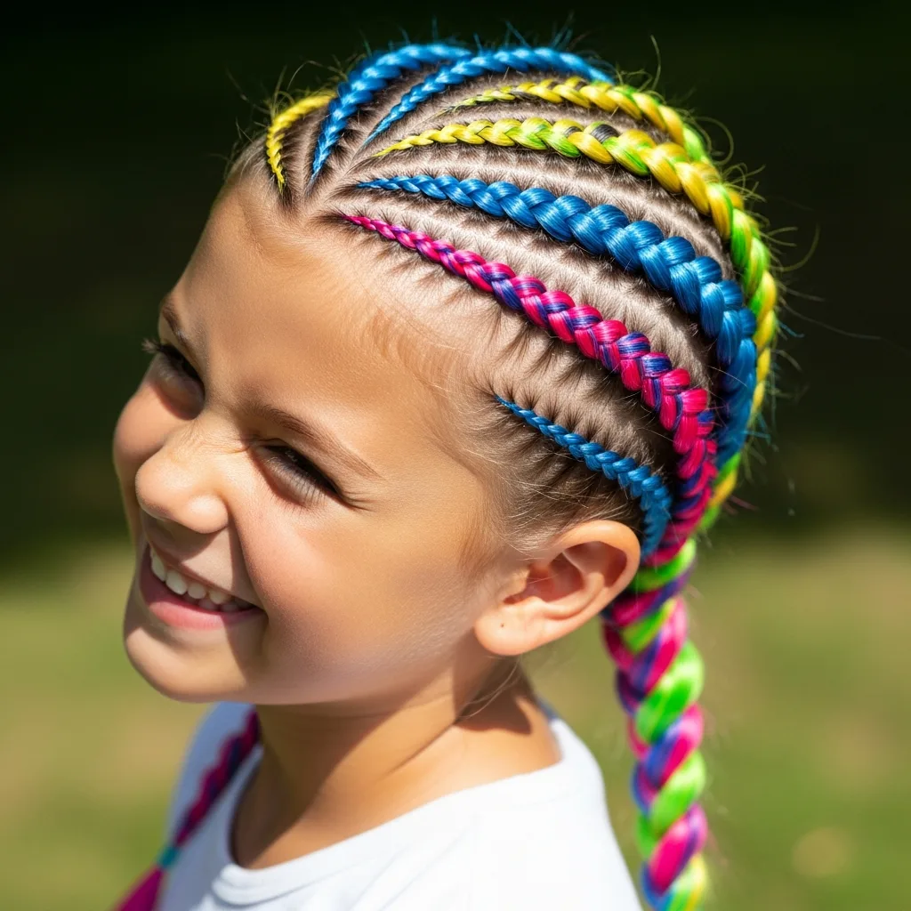 17 Hoco Hairstyles with Accessories 14 dutch braids with colorful hair