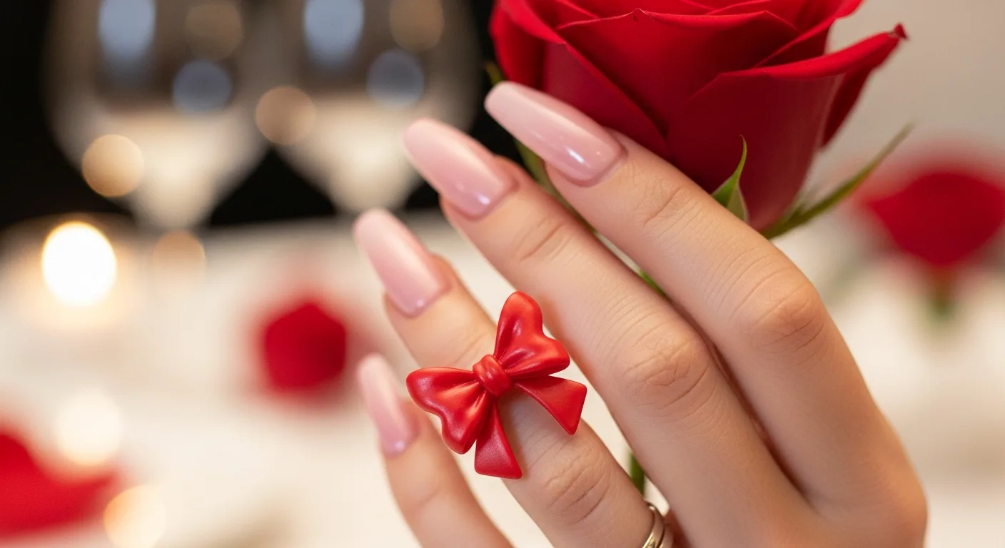 Top 25 Valentines Day Nails with Bows: Adorable and Romantic Nail Art Ideas 1 featured 131
