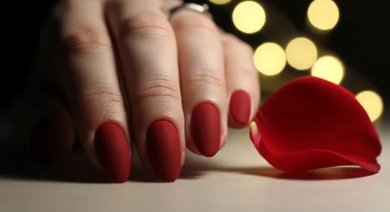 21 Stunning Matte Red Valentines Nails to Ignite Your Love 24 21 Stunning Matte Red Valentines Nails to Ignite Your Love