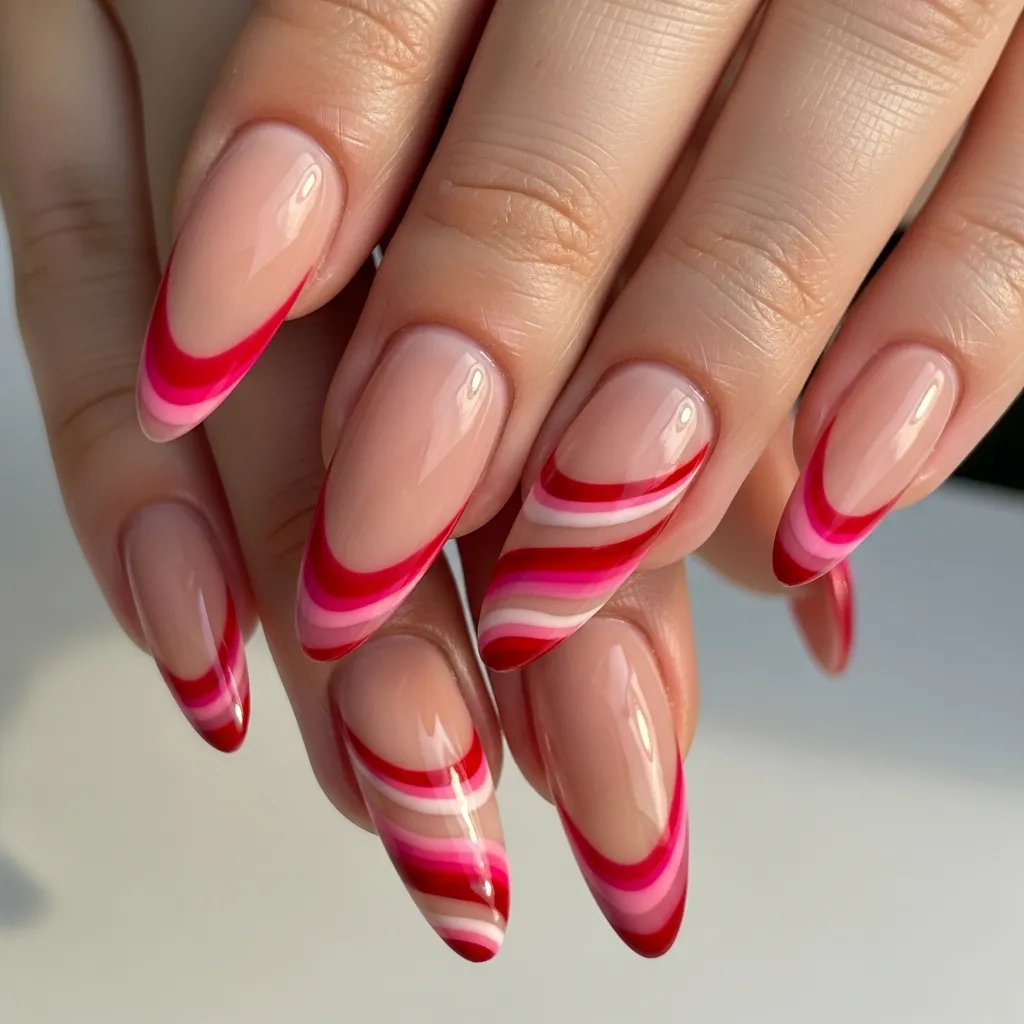 25 Swirl Valentines Nails to Sweep You Off Your Feet! 19 french tip swirls