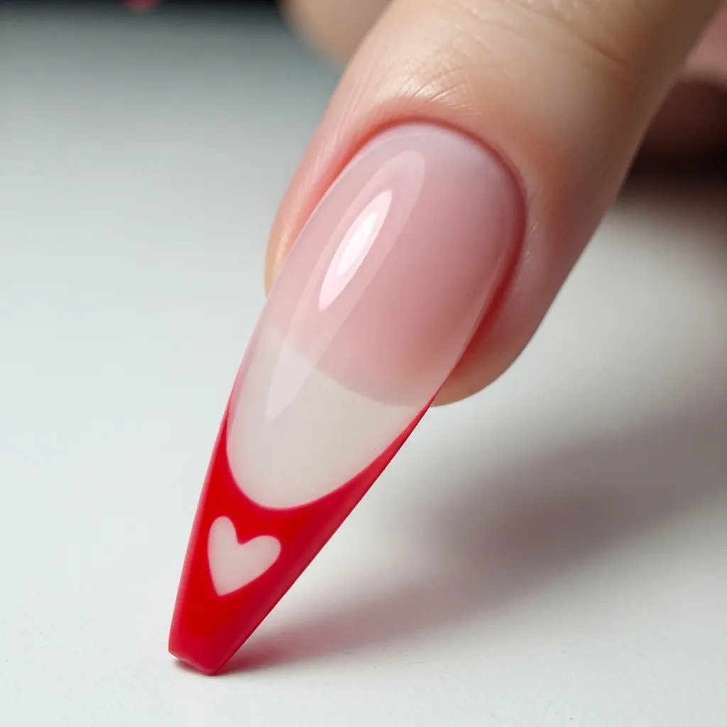 french tips with a valentine s twist