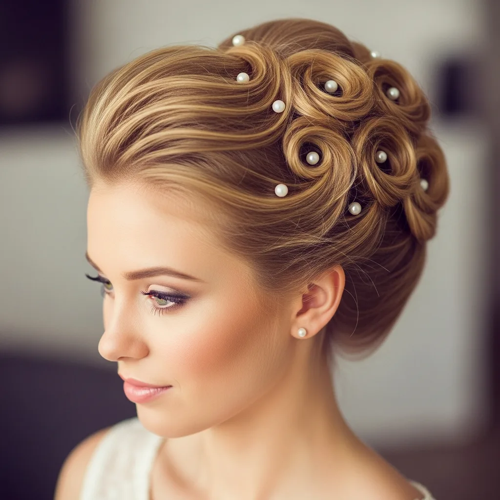 23 Sleek Hoco Hairstyles for the Dance 8 french twist with pearl accents