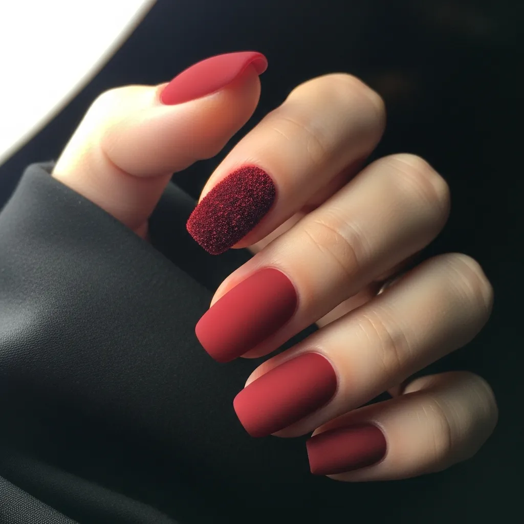 full matte red with texture detail