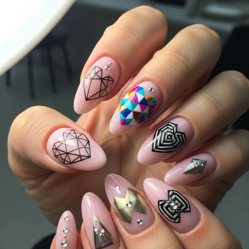 geometric heart patterns 1