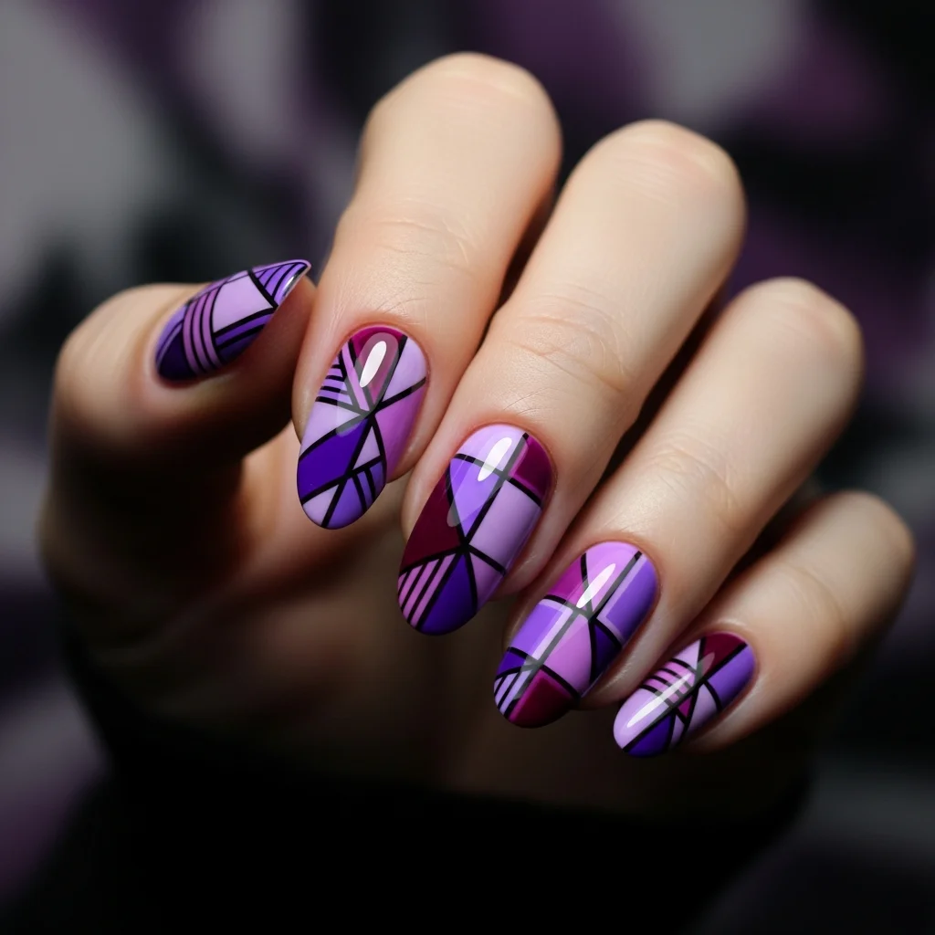 geometric purple