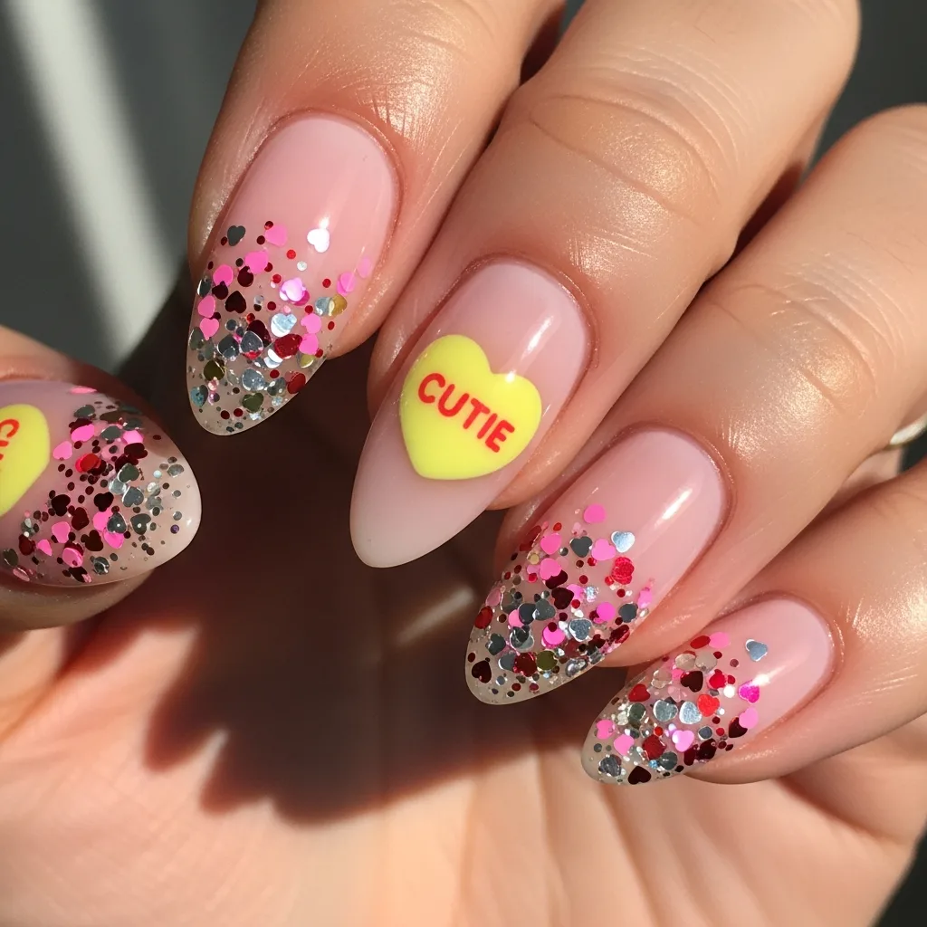 glitter heart