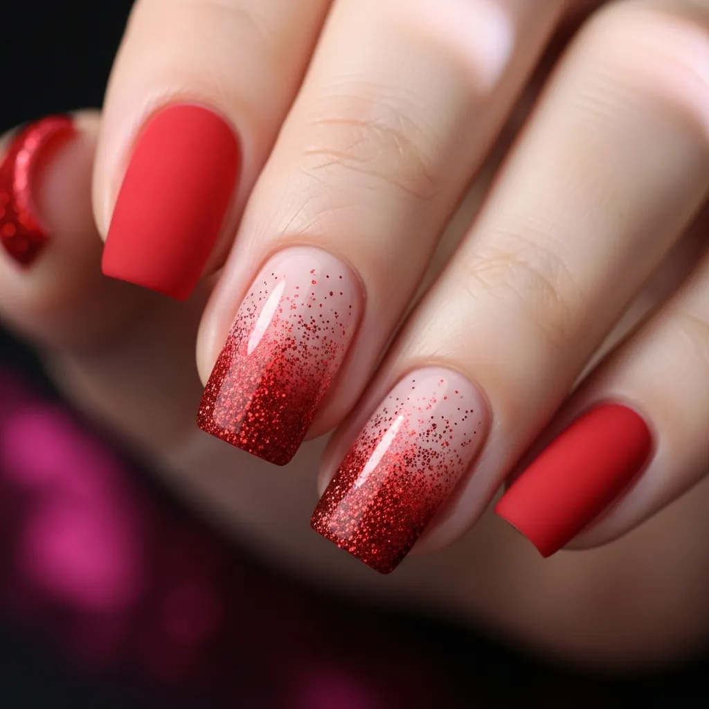 gradient into glitter aura