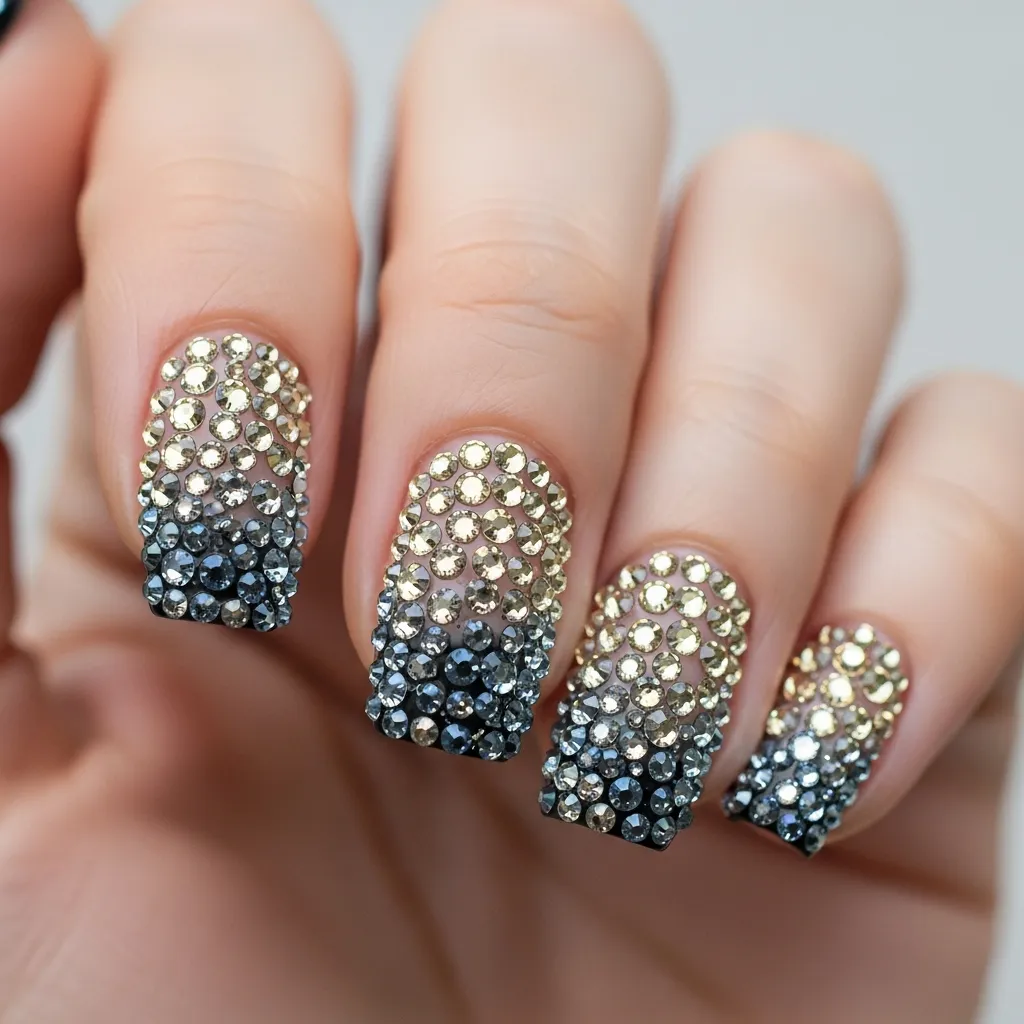 gradient rhinestone placement