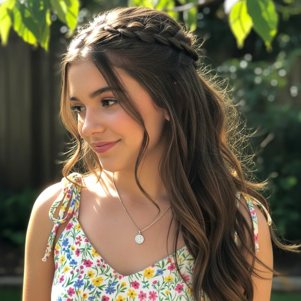 25 Enchanting Homecoming Hairstyles with Braids 7 half up half down with braid