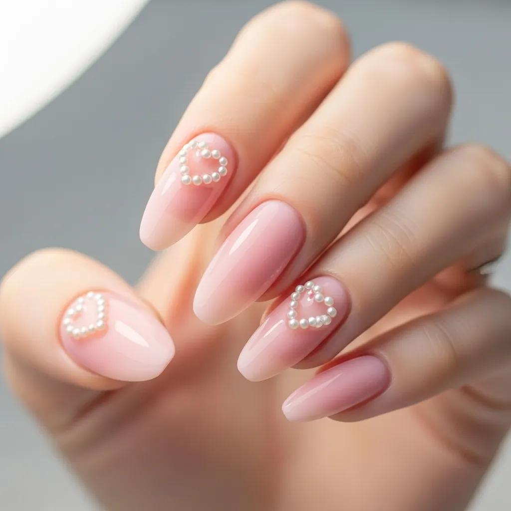 heart shape with pearl outline