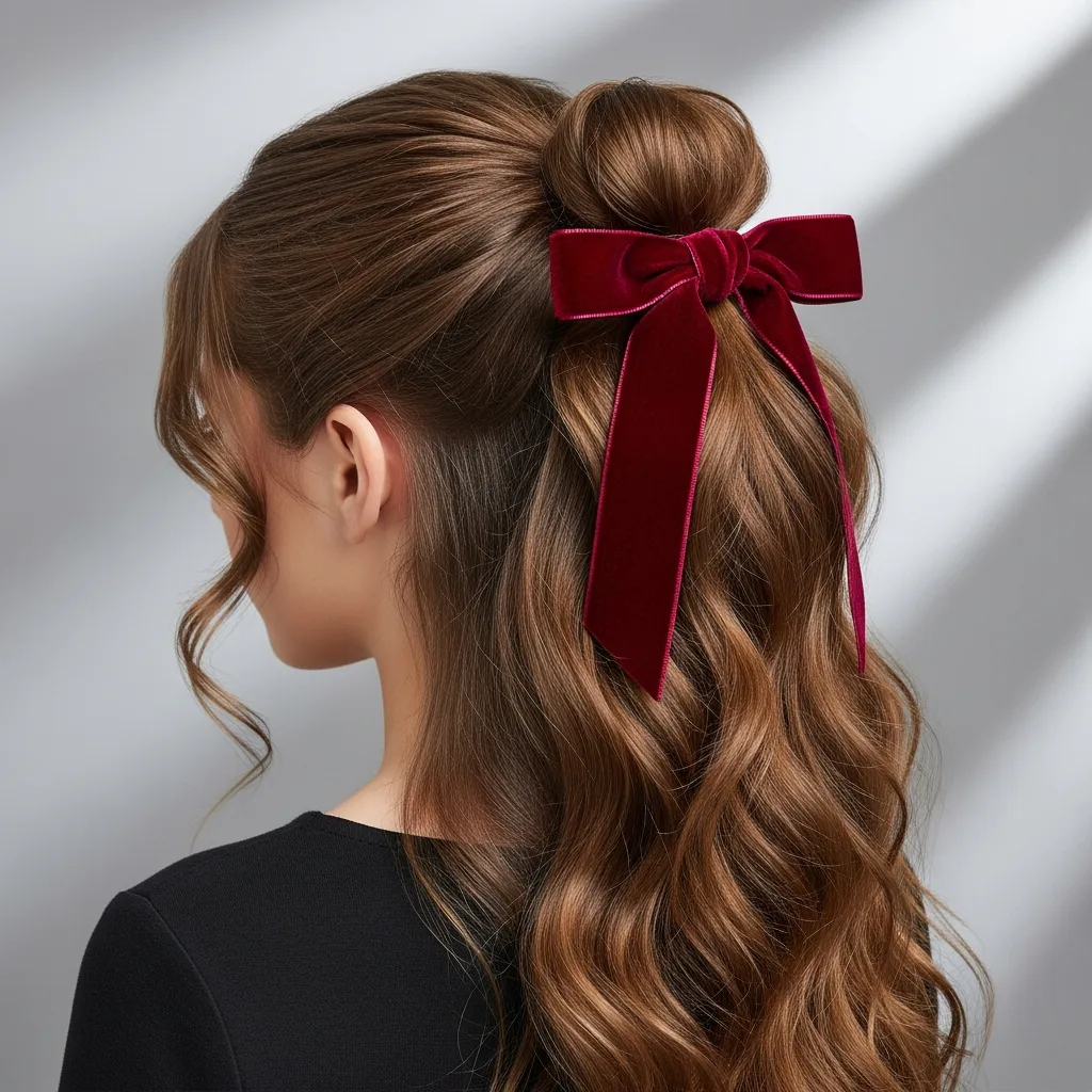 17 Hoco Hairstyles with Accessories 4 high ponytail with velvet ribbon