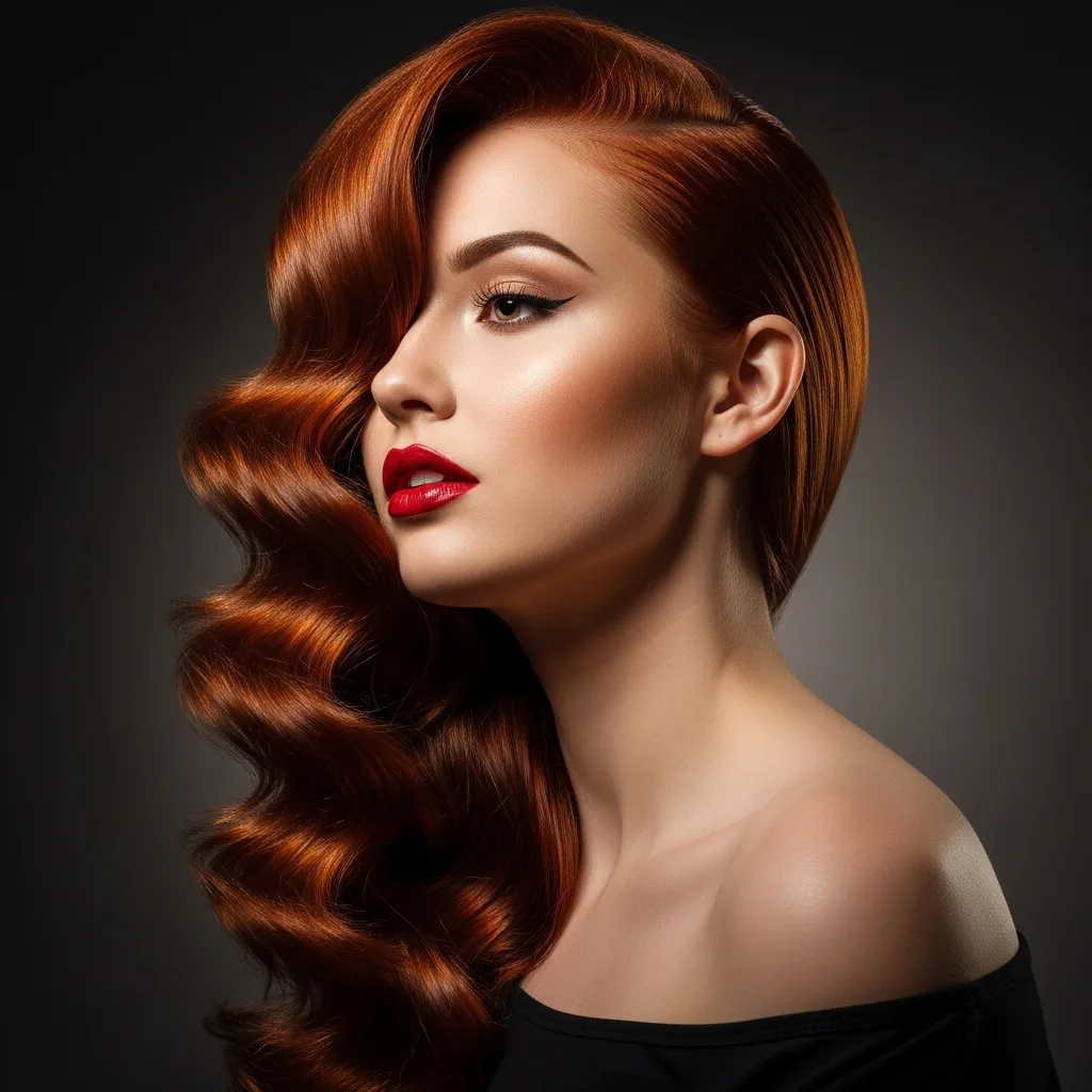 23 Sleek Hoco Hairstyles for the Dance 4 hollywood waves with deep side part