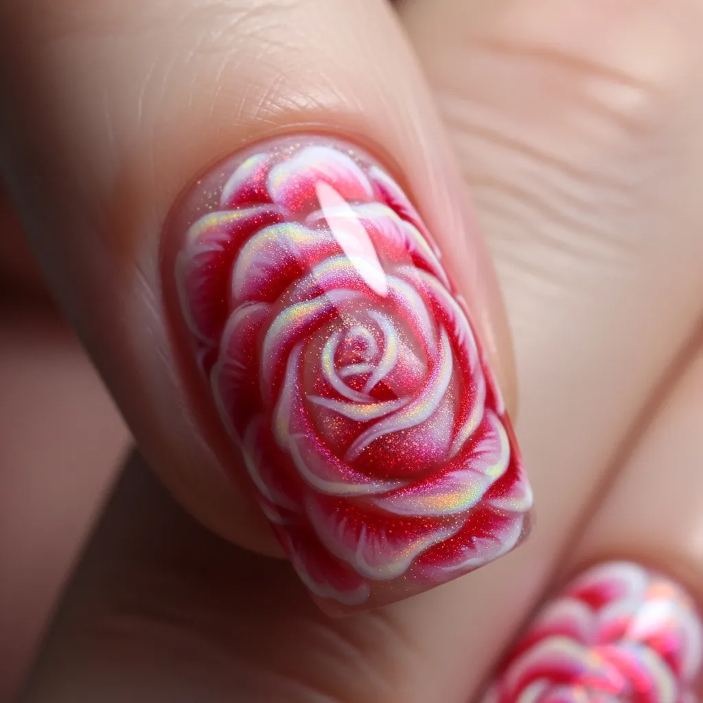 holographic rose petal design