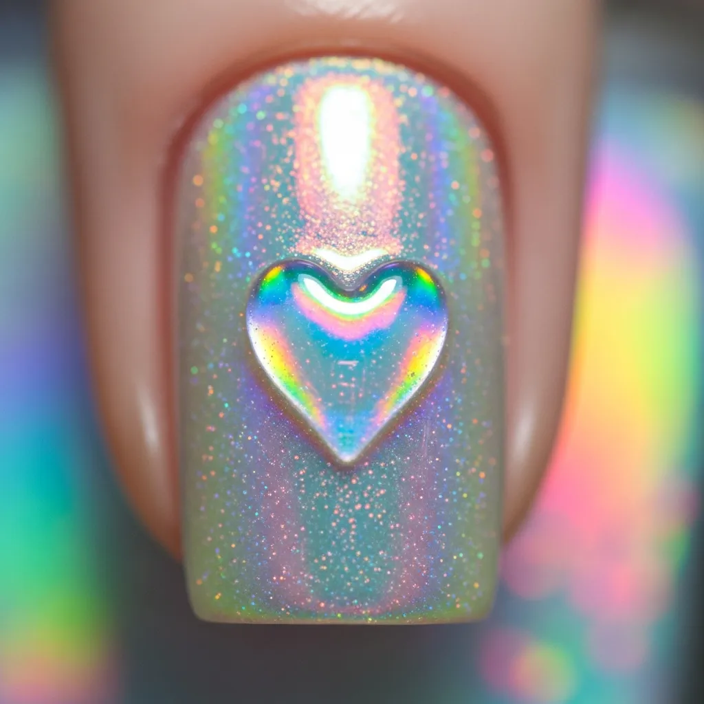 iridescent heart accents