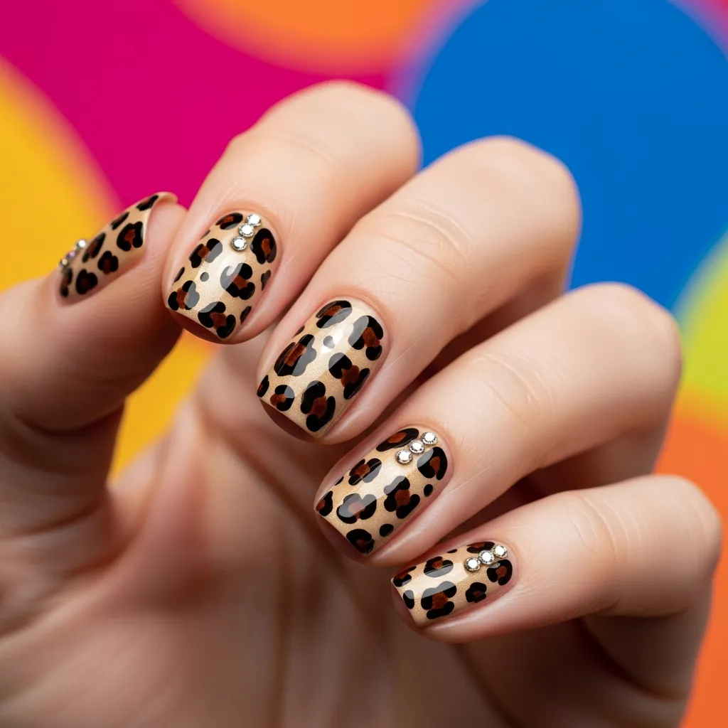 leopard print with rhinestone spots