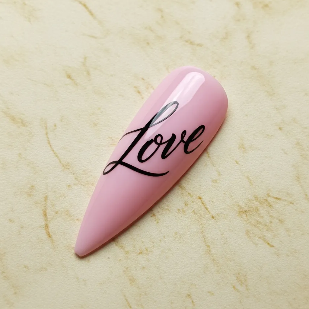 love letter script stilettos