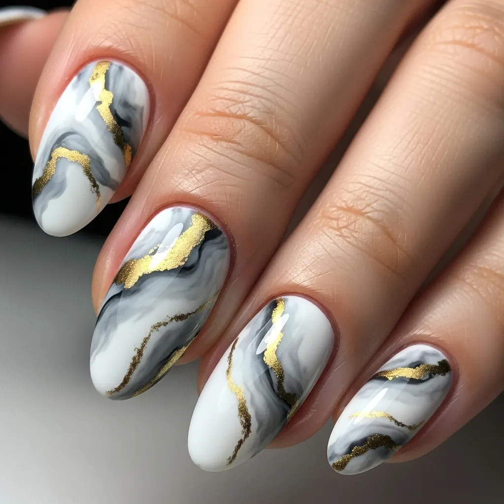 25 Swirl Valentines Nails to Sweep You Off Your Feet! 13 marble effect swirls