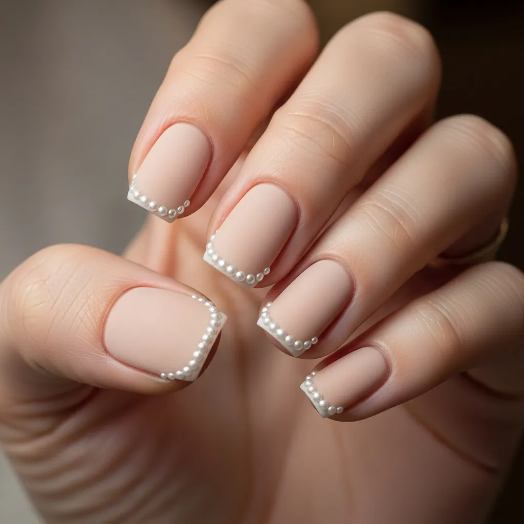 matte finish with pearl border