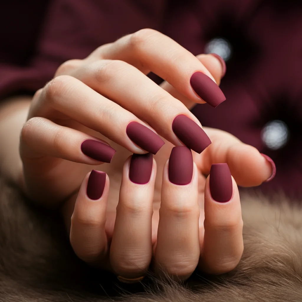 Top 21 Valentines Nails Red Hot Love for Your Manicure 4 matte maroon