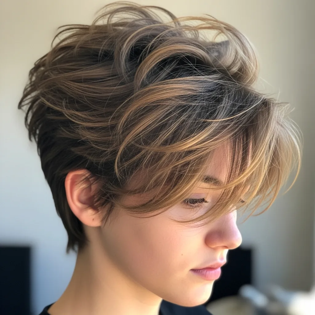 messy textured crop