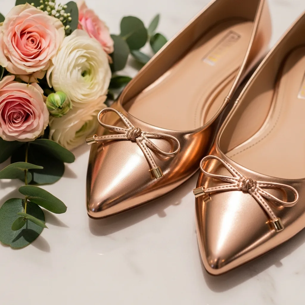 19 Trendy Flat Shoes for Women to Elevate Your Look 10 metallic flats