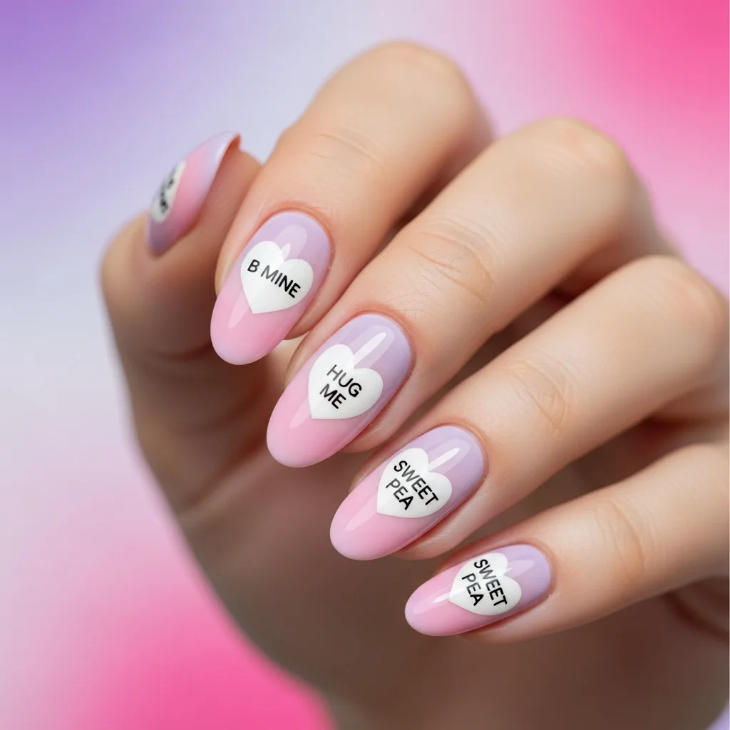 ombre heart accents