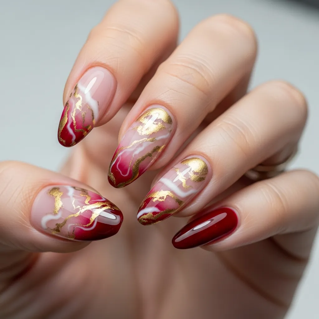 25 Swirl Valentines Nails to Sweep You Off Your Feet! 8 ombre swirls