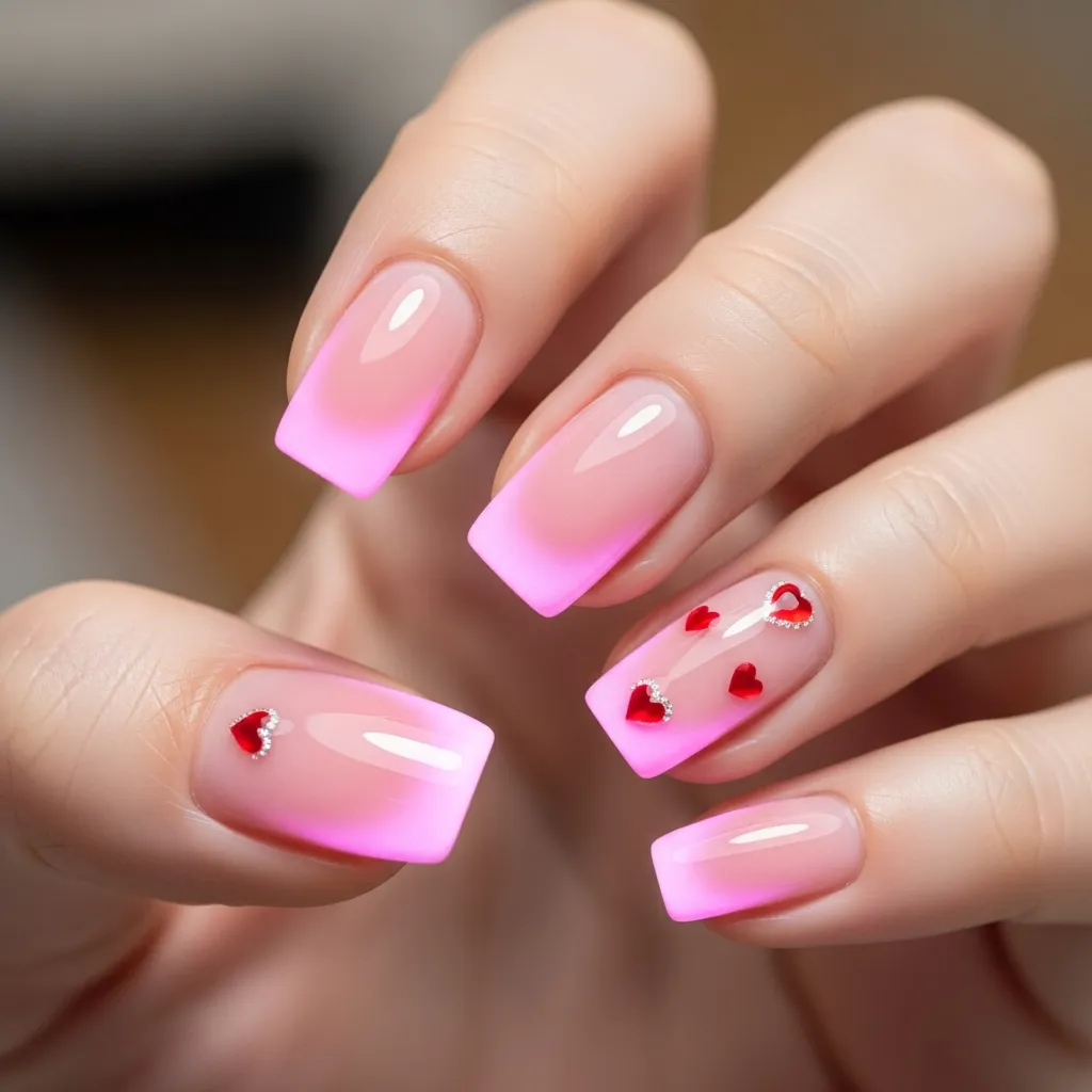 ombre with heart accents aura