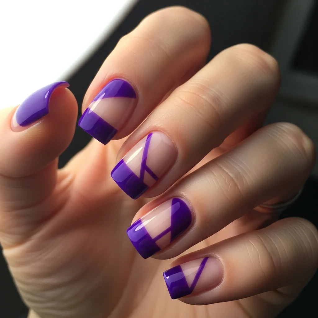 purple negative space