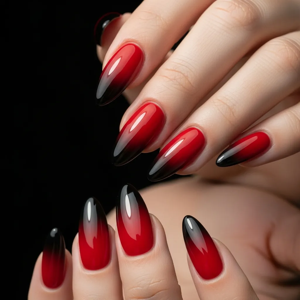 red black ombre aura