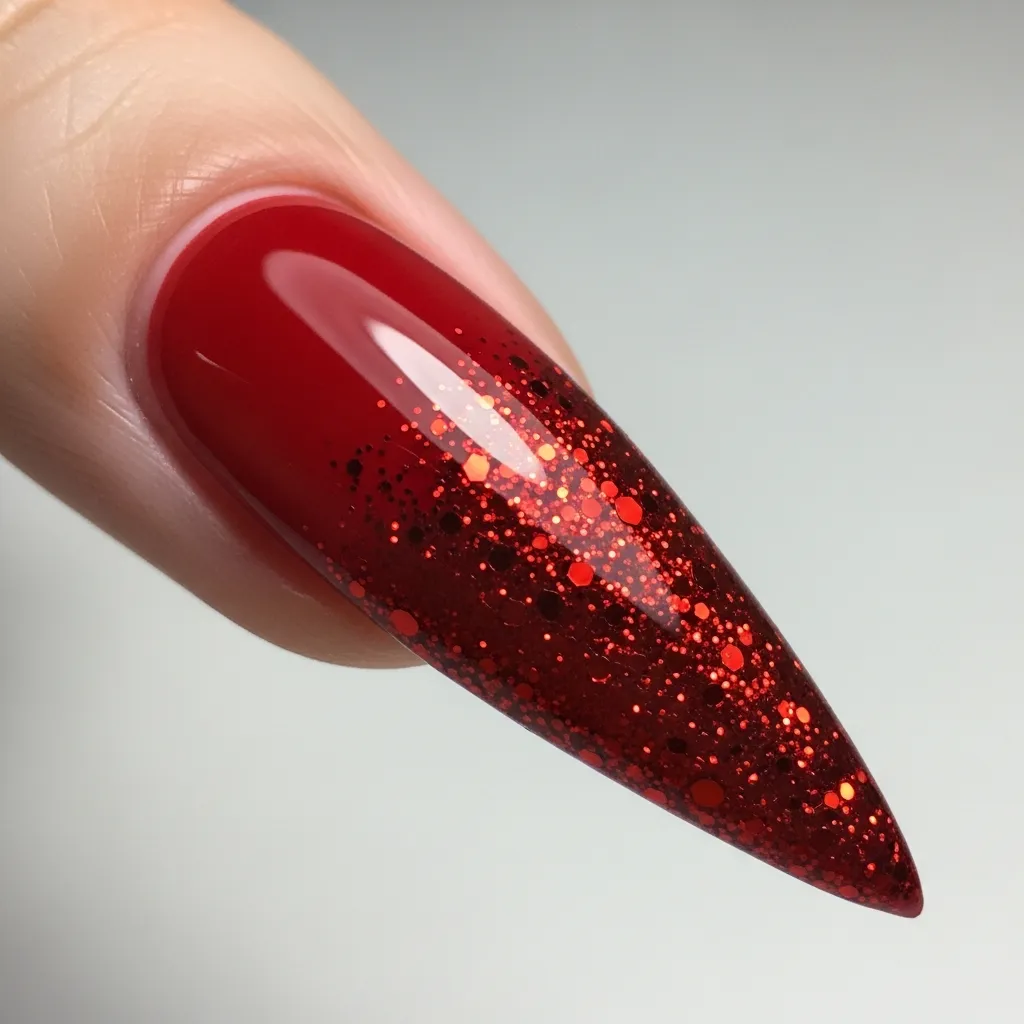 red glitter gradient