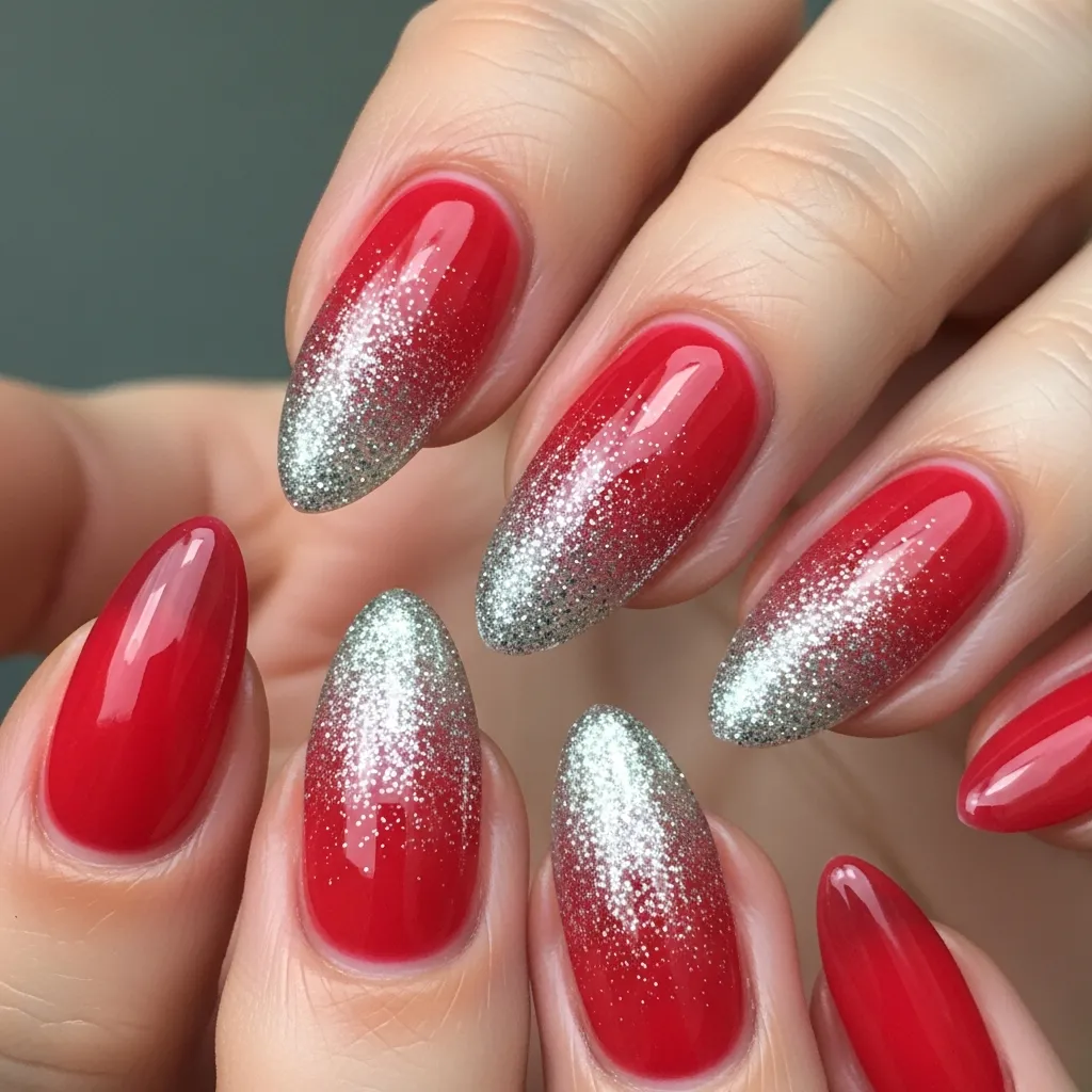 red jelly with glitter gradients