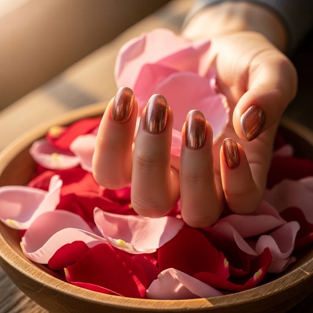 romantic rose gold shimmer