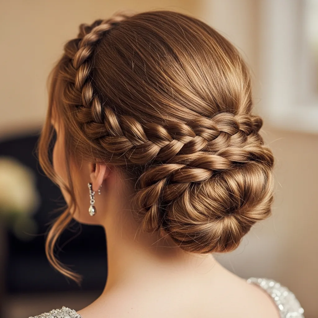 25 Enchanting Homecoming Hairstyles with Braids 12 rope braid chignon