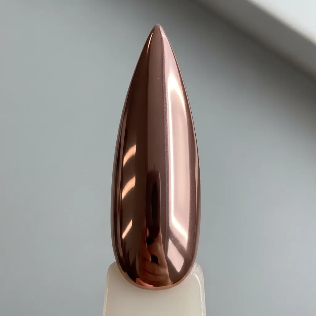 rose gold metallic stilettos