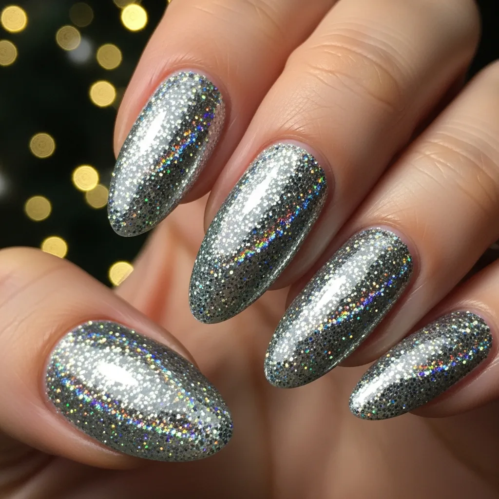 23 Perfect Valentines Cat Eye Nails Designs 8 silver glitter cat eye
