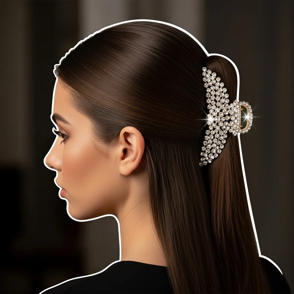 23 Sleek Hoco Hairstyles for the Dance 21 sleek back with statement hair clip