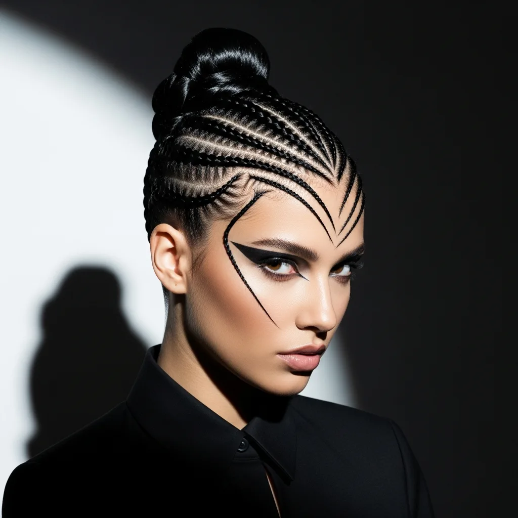 23 Sleek Hoco Hairstyles for the Dance 17 sleek braided updo with geometric part