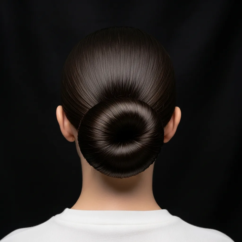 sleek low bun
