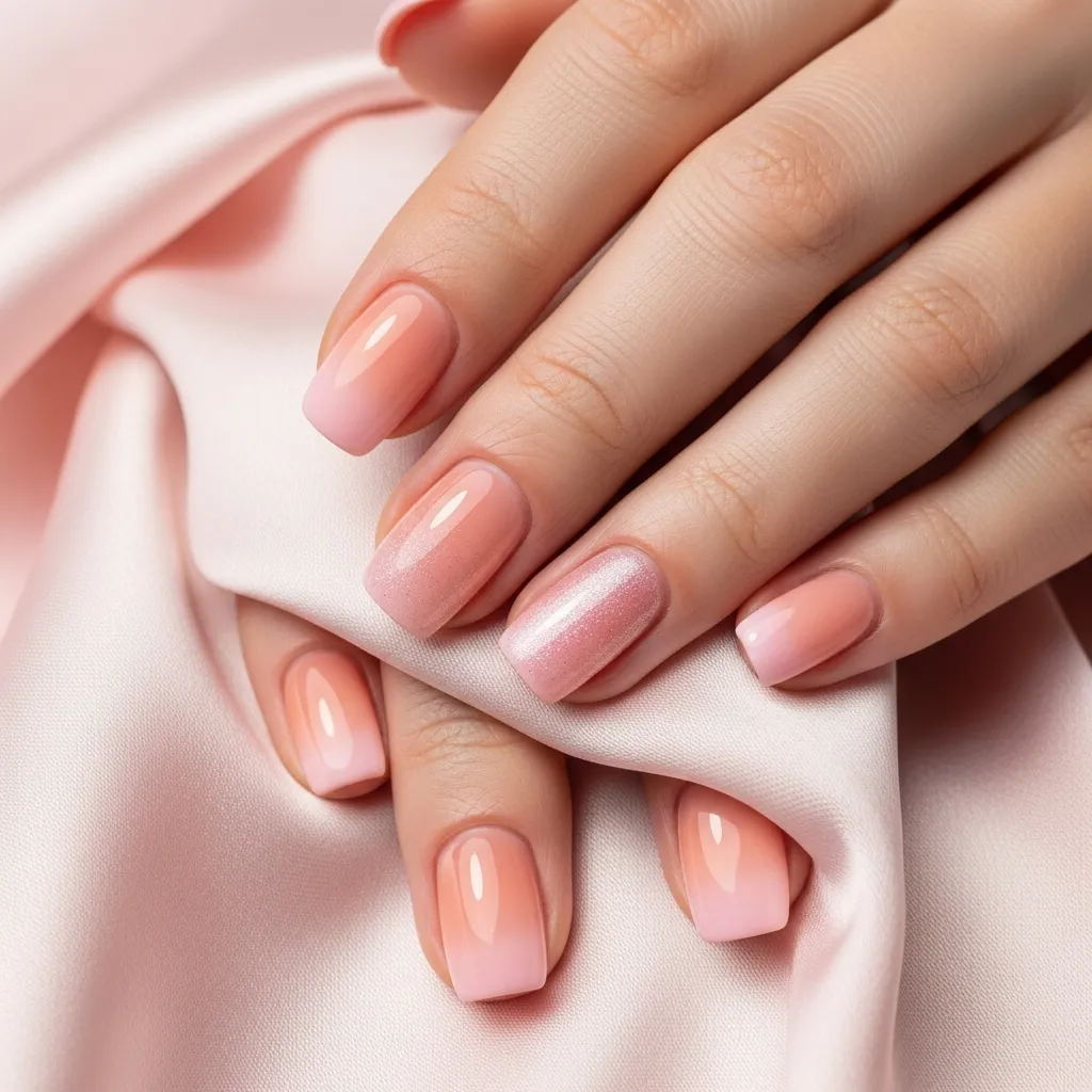 soft peach blush aura